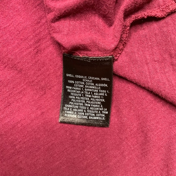 ANTHROPOLOGIE MEADOW RUE TOP CROCHETED DETAIL WINE - Picture 4 of 5